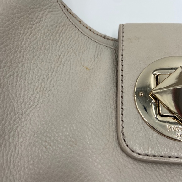 Kate Spade Light Grey Hobo Style Purse - Picture 3 of 12